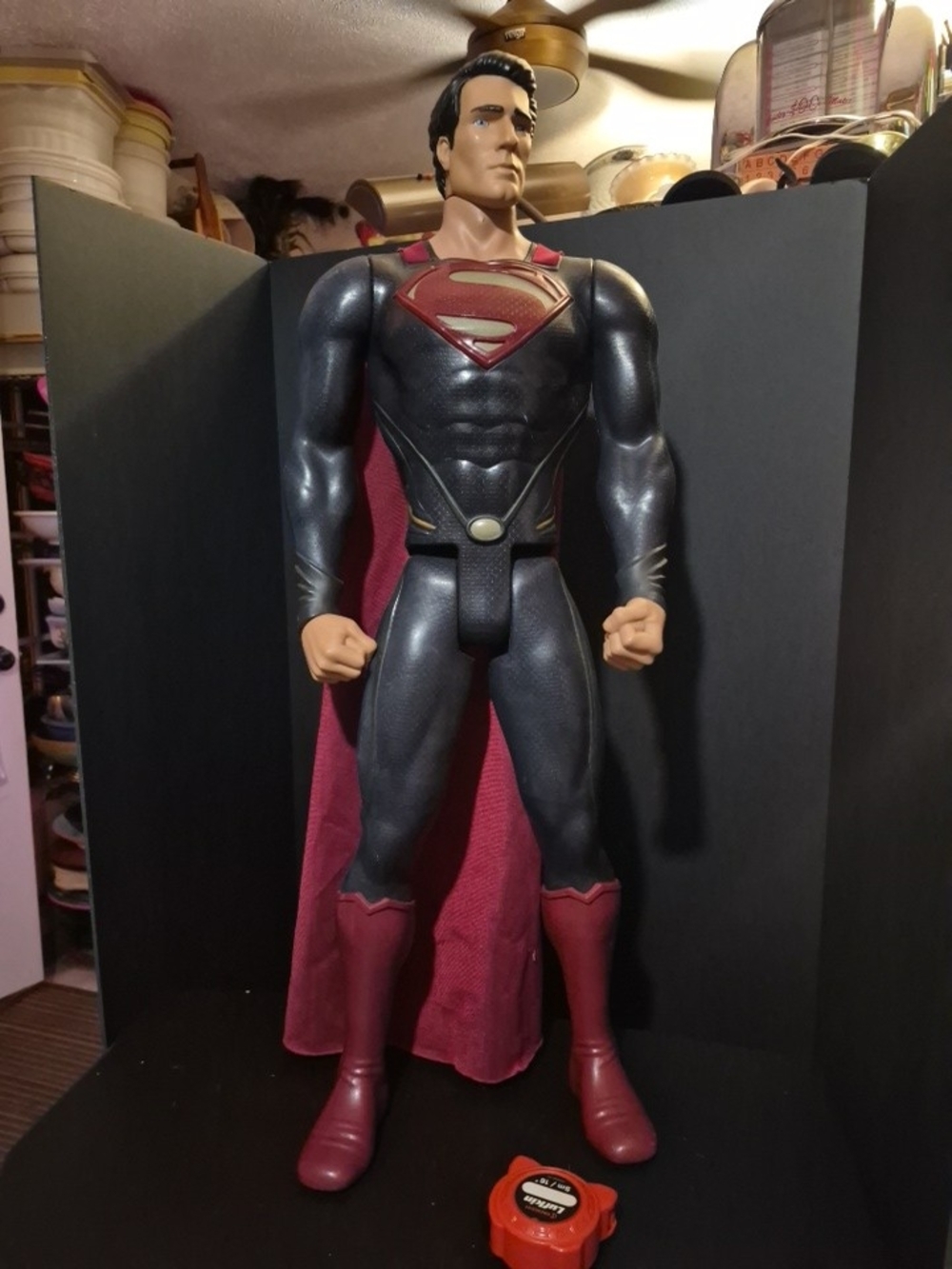 JAKKS Pacific Superman Figure 31” Tall DC Comics Man of Steel Red Cloth Cape